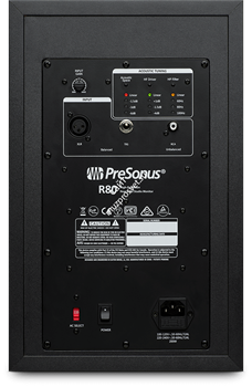 PreSonus R80 активный студийный монитор (bi-amp) кевлар 8"+ AMT 3" НЧ100+ВЧ50Вт 40-22000Гц 107дБ(пик), чёрная сменная панель в комплекте - фото 10382
