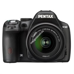 Фотокамера Pentax K-50 Kit + объектив DA L 18-55 WR черный - фото 108139