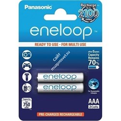 Panasonic Eneloop AAA 750 2BP (BK-4MCCE/2BE) 750 mAh - фото 109536