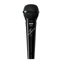 SHURE SV200-A - микрофон динамический вокальный с выкл. и кабелем (XLR-XLR), черный - фото 113017
