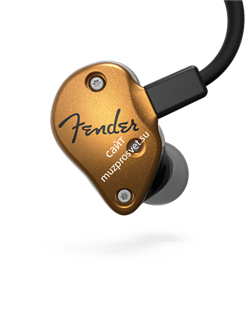 FENDER FXA7 PRO IEM- GOLD Внутриканальные наушники с 9,25мм драйвером, двумя HDBA твиттерами и бас портом - фото 11325