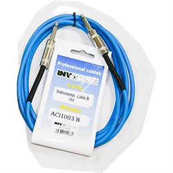 INVOTONE ACI1003/B - инструментальный кабель, 6,3 джек моно <-> 6,3 джек моно, длина 3 м (синий) - фото 113273