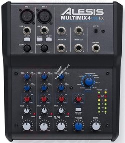 ALESIS MULTIMIX 4 USB FX четырехканальный настольный микшер с встроенным цифровым интерфейсом USB - фото 11583