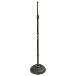 ONSTAGE MS7201QTR - микрофонная стойка, прямая, круглое основание, регулируемая высота,черная - фото 115857