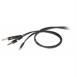 DIE HARD DHG545LU3 - кабель инсертный, 3,5 джек стерео <-> 2х6.3 джек моно, длина 3м - фото 116985