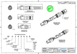 AMPHENOL SP4F - разъем кабельный Speakon, 4 контакта, корпус из термопластика  (контакты под винт) - фото 119365