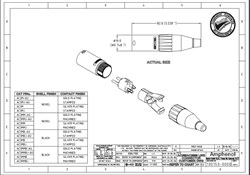 AMPHENOL AC3MB - разъем XLR кабельный папа , 3 контак., штампованные контакты, цвет - черный - фото 119393