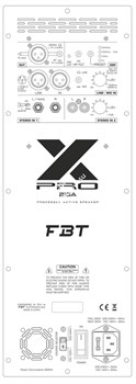 FBT X-PRO 215A - двухполосная активная акустич.система, би-амп, 2х15", НЧ 1600Вт+ ВЧ 200 Вт, 42Гц-20 - фото 120256