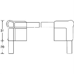 ADAM HALL Q4506MG - пластиковый стыковочный уголок для кейсов (цвет серый) - фото 122491