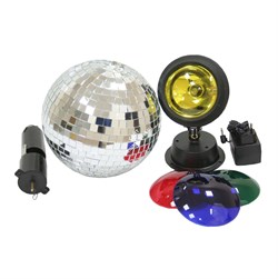 Involight SL0152 - Подарочный набор: зеркальный шар 20 см, мотор на батарейке, светильник - фото 122687