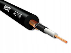 KLOTZ AC 106SW Инструментальный кабель, двойной экран, низкая емкость, внеш.д.6.5мм, цвет черный , катушка 100 м - фото 149319