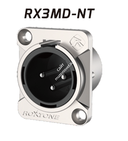 ROXTONE RX3MD-NT Разъем cannon (XLR) панельный папа 3-х контактный цвет: серебро - фото 151753