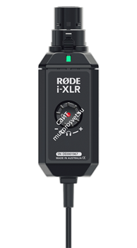RODE i-XLR цифровой XLR интерфейс для iOS устройств. Совместим со всеми динамическими и конденсаторными с питанием от батареи микрофонами, Lightning кабель 3м, выход на наушники 3,5мм Jack с регулировкой громкости, вес 125г - фото 153428