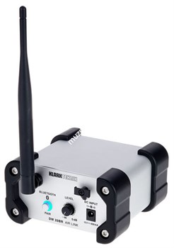 KLARK TEKNIK DW 20BR приёмник стерео 2.4 ГГц Bluetooth, регулировка уровня, выходы Jack и XLR, радиус 30 метров, крепление на стену - фото 154471