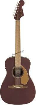 FENDER Malibu Player Burgundy Satin WN электроакустическая гитара, цвет бордовый - фото 160941