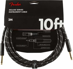 FENDER DELUXE 10' INST CBL BTWD инструментальный кабель, черный твид, 10' (3,05 м) - фото 161338