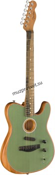 FENDER ACOUSTASONIC TELE SFG W/ BAG электроакустическая гитара, цвет зеленый, в комплекте чехол - фото 161841