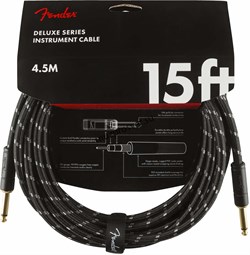 FENDER DELXUE 15' INST CABLE BTWD инструментальный кабель, черный твид, 15' (4,6 м) - фото 162918