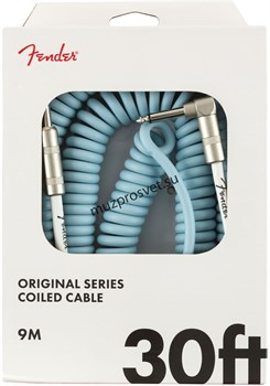 FENDER 30' OR COILS DBL витой инструментальный кабель, синий, 30' (9,14 м) - фото 164974