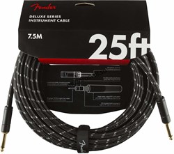FENDER DELUXE 25' INST CBL BTWD инструментальный кабель, черный твид, 25' (7,62 м) - фото 164996