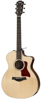 TAYLOR 214CE-CF DLX электроакустическая гитара, цвет натуральный, в комплекте кейс - фото 165388