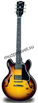 GIBSON CS-336 Figured Top Gloss Vintage Sunburst полуакустическая гитара, цвет санберст, в комплекте кейс - фото 165839