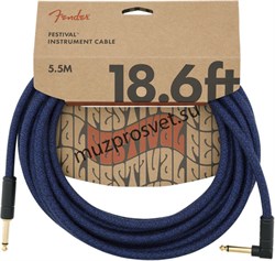 FENDER 18.6' ANG CABLE, BLUE DREAM инструментальный кабель, цвет синий, 18.6' (5,7 м) - фото 166554