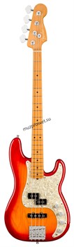 FENDER American Ultra Precision Bass®, Maple Fingerboard, Plasma Red Burst электрогитара, цвет красный в комплекте кейс - фото 166899