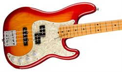 FENDER American Ultra Precision Bass®, Maple Fingerboard, Plasma Red Burst электрогитара, цвет красный в комплекте кейс - фото 166901