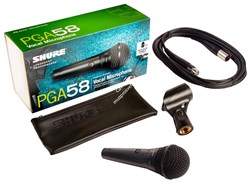SHURE PGA58-XLR-E кардиоидный вокальный микрофон c выключателем, с кабелем XLR -XLR - фото 17801