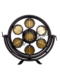 Vintage 7
                Прожектор Vintage 7
Эффектный ламповый прожектор в ретро стиле. Источник света 7 ламп по 300вт каждая. Управление по DMX 1/6/7 каналов. Потребление 2,1 кВт. Габариты 950 x 190 x 790 мм. Вес 13.4 кг. - фото 192143