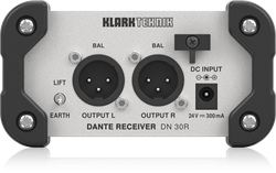 KLARK TEKNIK DN 30R конвертер аналогового стереосигнала из протокола Dante - фото 192771