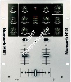 NUMARK M101, 2-канальный компактный микшер входы: 2 phono, 2 линейных, 1 микрофонный - фото 20094