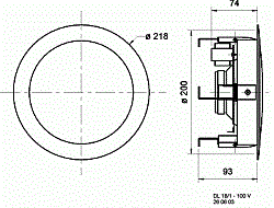 Потолочный широкополосный громкоговоритель 17 см, 100 В  (Art.50105) - фото 200961