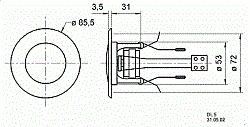 Потолочный громкоговоритель 5 см, 8 Ом, IP 54  (Art.50097) - фото 201003