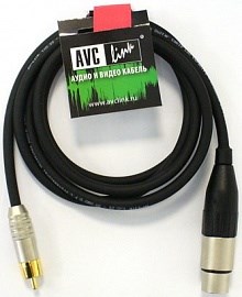 Кабель аудио XLR гнездо - RCA штекер, длиной 0.5м. (C300, NC3FXX, ACPR-BL) - фото 203840