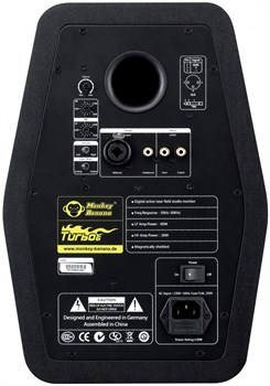 Monkey Banana Turbo 6 black Студийный монитор 6,5', шелковый твиттер 1', LF 60W, HF 30W, балансный вход, S/PDIF-вход, S/PDIF Thr - фото 204138