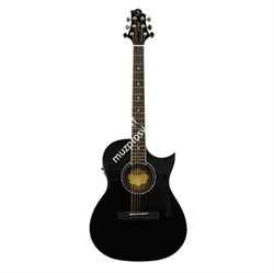 GREG BENNETT GA100SCE/BK - электроакустическая гитара с вырезом, красное дерево, актив., цвет черный - фото 21902