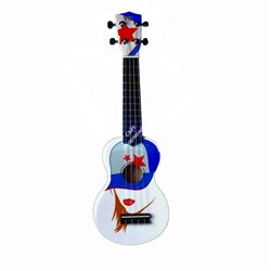 WIKI UK/CAP - гитара укулеле сопрано липа, рисунок "кепка", чехол в комплекте - фото 22134