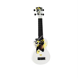 WIKI UK/FLORAL - гитара укулеле сопрано, липа, рисунок "девушка с цветами", чехол в комплекте - фото 22139