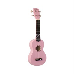 WIKI UK10S/PK - гитара укулеле сопрано, клен, цвет розовый матовый, чехол в комплекте - фото 22175