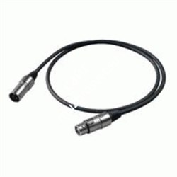 PROEL BULK250LU05 - микрофонный кабель, XLR (папа) <-> XLR (мама), длина - 0.5м - фото 22479