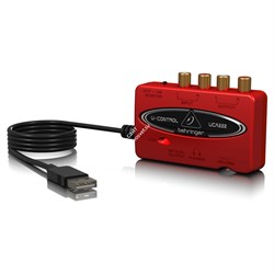 BEHRINGER UCA222 - аудиоинтерфейс USB для обработки и воспроизведения звука, 16 бит/48 кГц - фото 26565