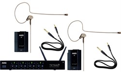 AKG DMS Tetrad Performer Set 4/2 цифровая радиосистема: 4-канальный приёмник DSR Tetrad, 2 поясных передатчика DPT TETRAD, 2 микрофона C111LP, 2 гитарных кабеля MK/GL в комплекте - фото 28308