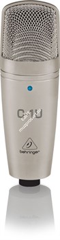 Behringer C-1U конденсаторный кардиоидный микрофон с USB выходом, с держателем и кейсом, 40-20000Гц, Max.SPL 136 дБ - фото 28412