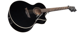 Dean MAKO TBK - электроакустическая гитара,25 1/4,EQ,тюнер, цвет – прозрачный черный - фото 31383