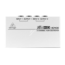 BEHRINGER HD400 - подавитель сетевого фона и шумов / пассивный DI-box 2-х канальный - фото 35468