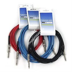 INVOTONE ACI1001/R - инструментальный кабель,6,3 джек моно <-> 6,3 джек моно, длина 1 м (красный) - фото 38053