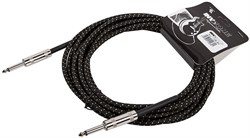 INVOTONE ACI1106/BK - инструм. кабель, 6,3 джек моно <-> 6,3 джек моно, тряп. изол, дл. 6 м (черный) - фото 38086