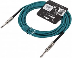 INVOTONE ACI1106/B - инструм. кабель, 6,3 джек моно <-> 6,3 джек моно, тряп. изол, дл. 6 м (синий) - фото 38088